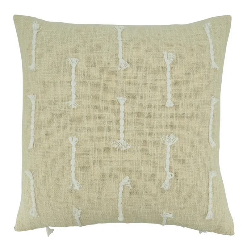 Saro Elka Collection Cotton Throw Pillow