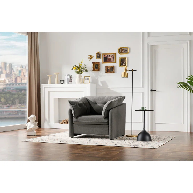 CHORLENIMI Modern Chenille Oversized Armchair | Wayfair