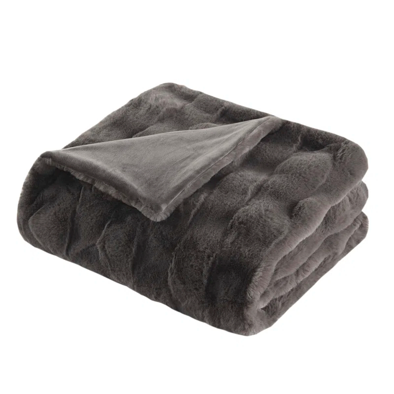 Madison Park Vivienne Faux Fur Throw