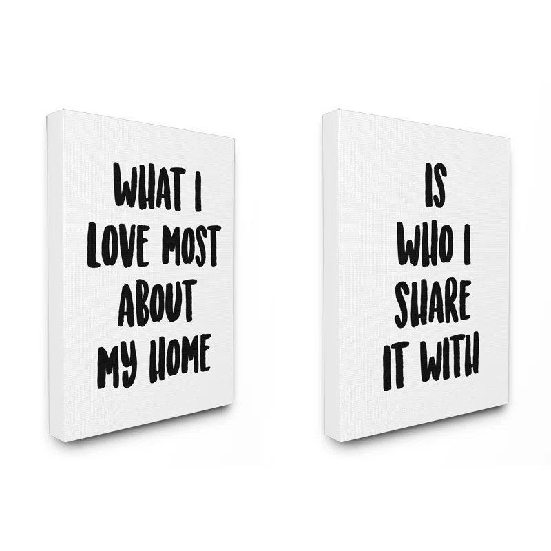 Stupell Industries Sharing Home Together 2 pc Canvas Wall Art by House of Lulu