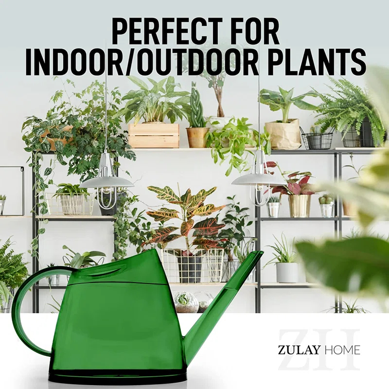Zulay Kitchen Zulay Home Watering Can for Indoor Plants, Translucent Small Watering Cans, Long Spout Water Can for Outdoor, 1/3 Gallon 1.4L 47oz