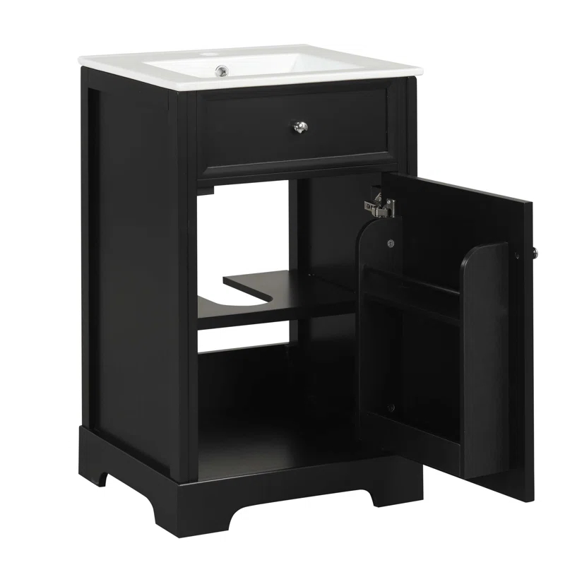 Jeltyprey 20" Bathroom Vanity with Sink, Bathroom Cabinet with Soft Closing Door