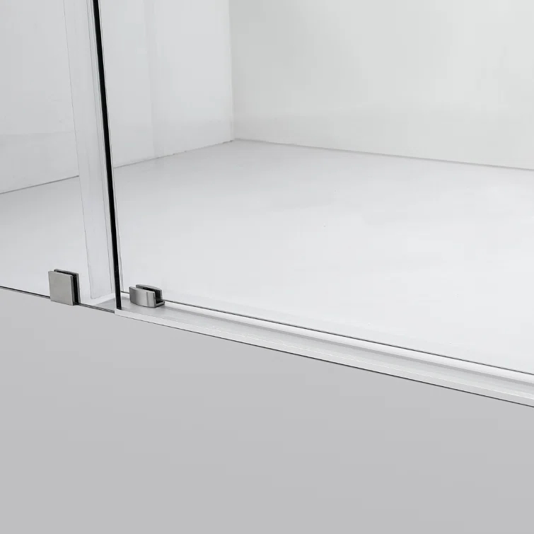 Vinnova 48-52” W x 78” H Sliding Frameless Shower Door 312052-SS-BN