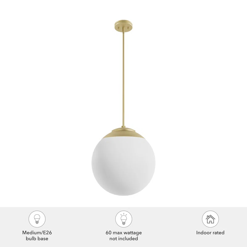 Hunter Fan Hepburn 1 - Light Sphere Globe Pendant