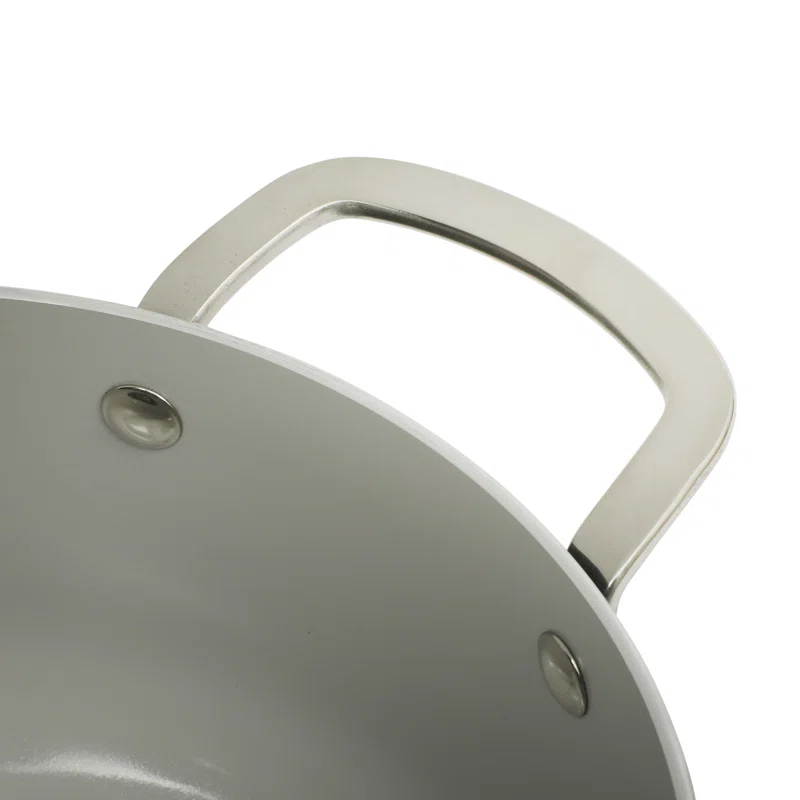 Sur La Table Kitchen Essentials Sur La Table Kitchen Essentials Potluck Porch Aluminum Dutch Oven Pot With Aluminum Lid PFA FREE Ceramic Interior Cookware Pot - Induction - Black