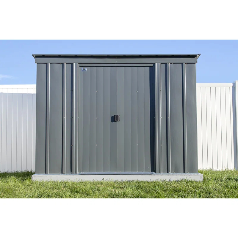 Arrow 8 ft. W x 4 ft. D Galvanized Steel Vertical Storage Shed