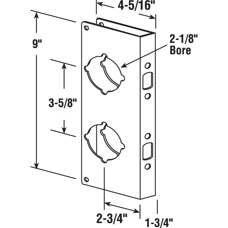 Prime-Line Lock and Door Reinforcement Plate (Single Pack)