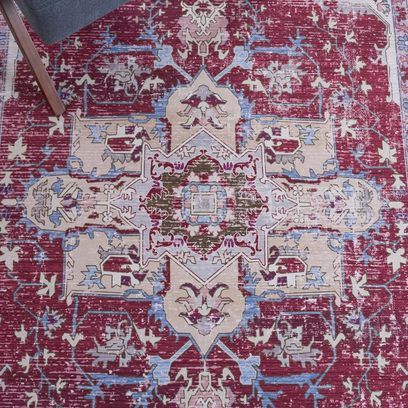 Bungalow Rose Tucson Performance Machine Washable Oriental Rug