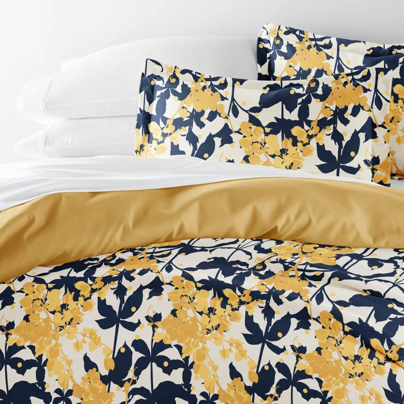 Boho Flower Reversible Duvet Cover Set