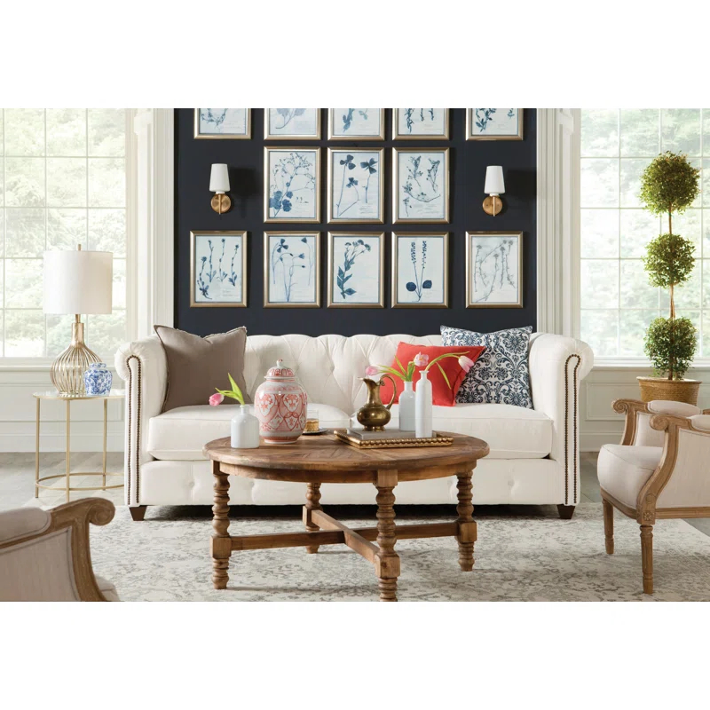 Saro Graciella Collection Linen Reversible Throw Pillow
