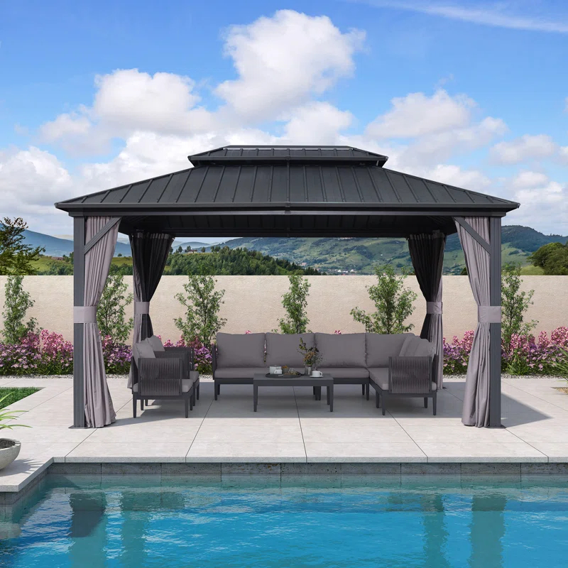 Purple Leaf Aluminum Patio Gazebo