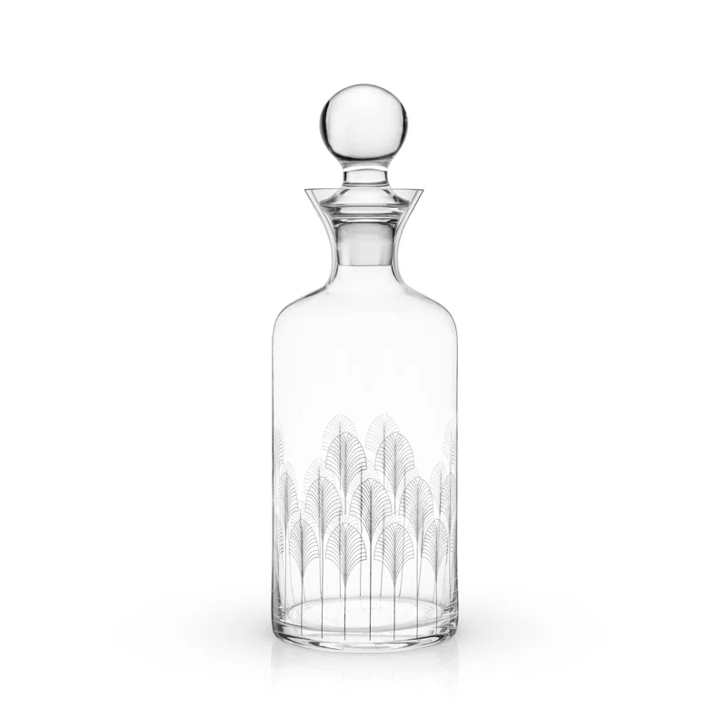 Viski Art Deco Crystal Decanter