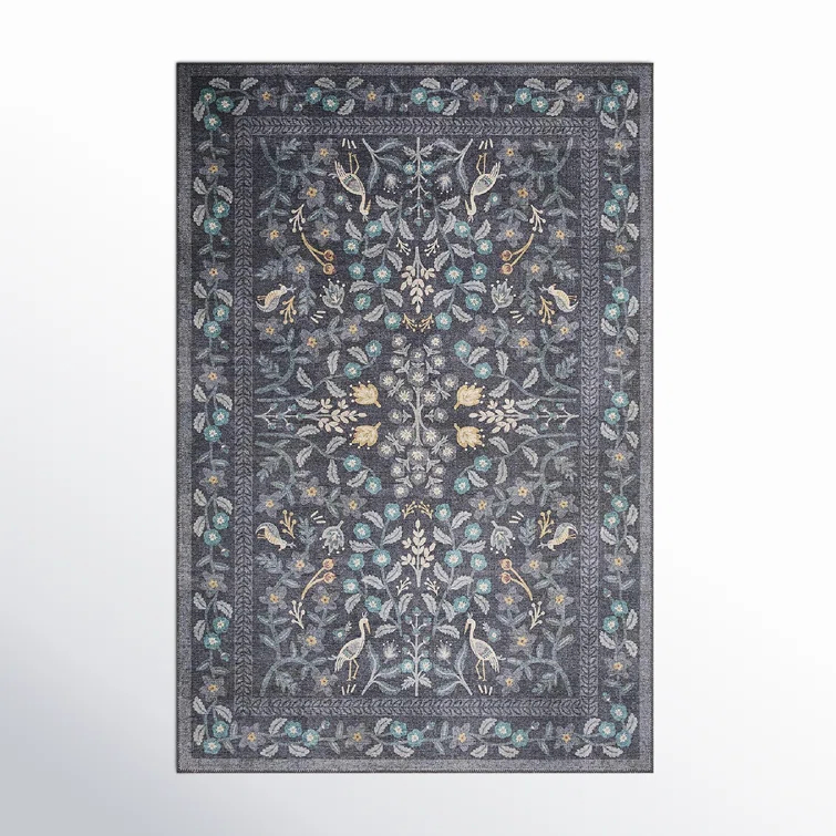 Rifle Paper Co. x Loloi Maison Nightingale Black Rug