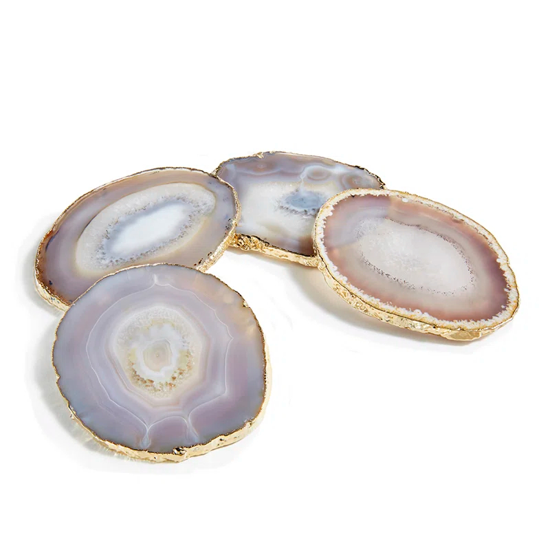 ANNA New York Gemstones Agate 4 Piece Coaster Set