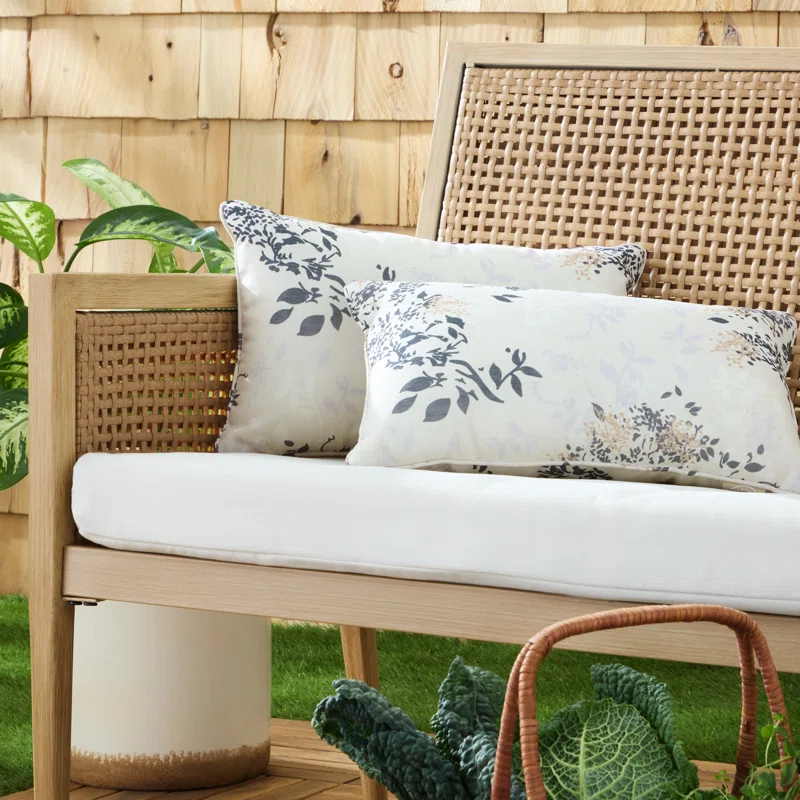 Martha Stewart MARTHA STEWART Charming Foliage Indoor Outdoor Pillow 2-Pack Set, 18" (Set of 2)
