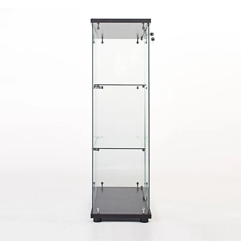 wendeway One Door Glass Cabinet Glass Display Cabinet With 3 Shelves