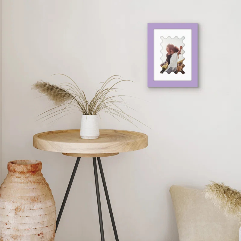 Americanflat Picture Frame With Wavy Mat - Ideal For Any Room, Living Rooms, Dorm Room