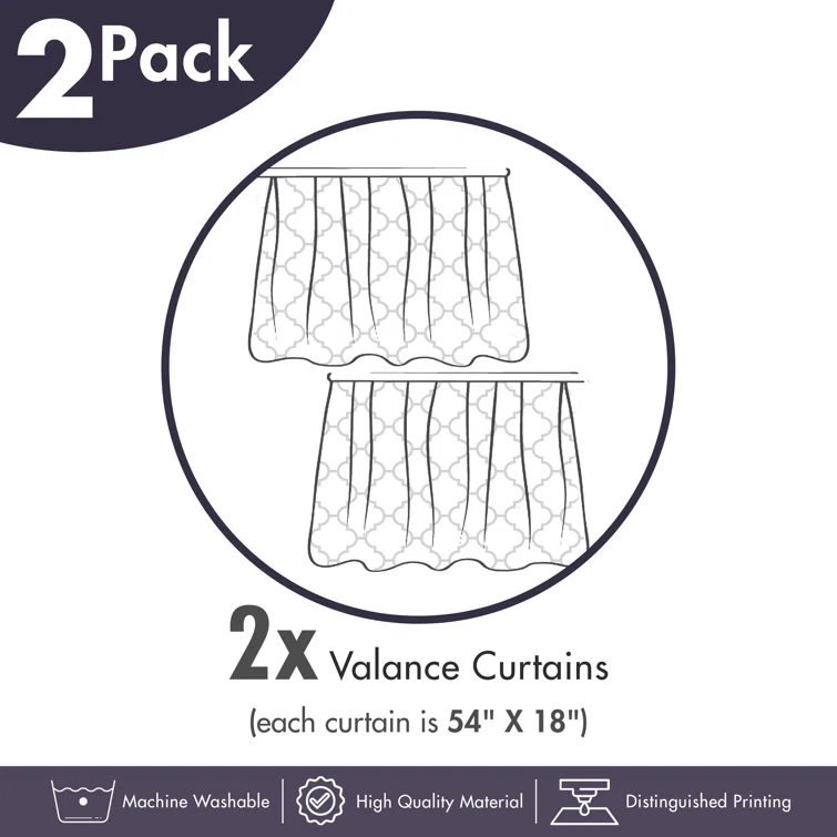 Ambesonne Ambesonne Lavenders Valance Pack of 2 Modern Vertical Stripes Pale Mauve Dark Indigo