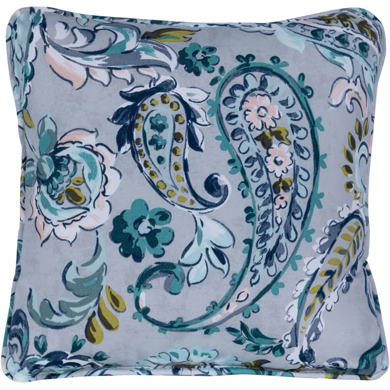 Hanover Paisley Linen Indoor/Outdoor Throw Pillow