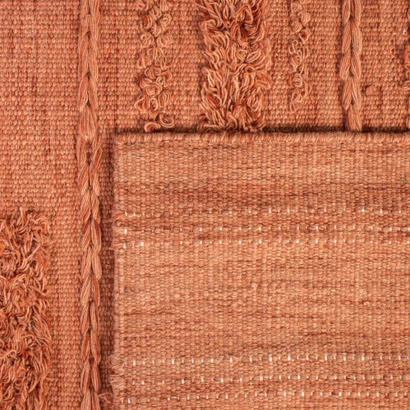 Laurel Foundry Modern Farmhouse® Hartzler Hand-Woven Flatweave Wool/Cotton Rust/Orange Area Rug