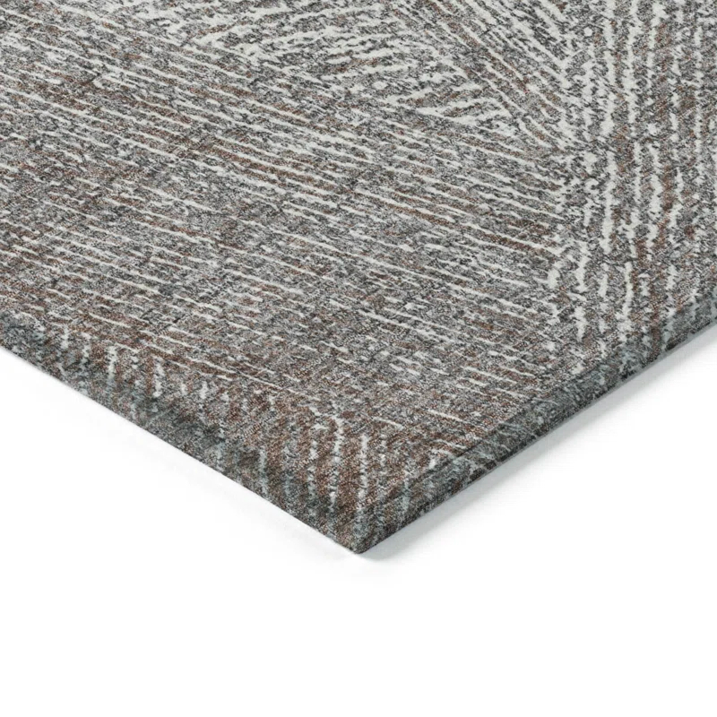 Chayden ACN991 1'8" x 2'6" Machine Washable Gray Indoor/Outdoor Area Rug