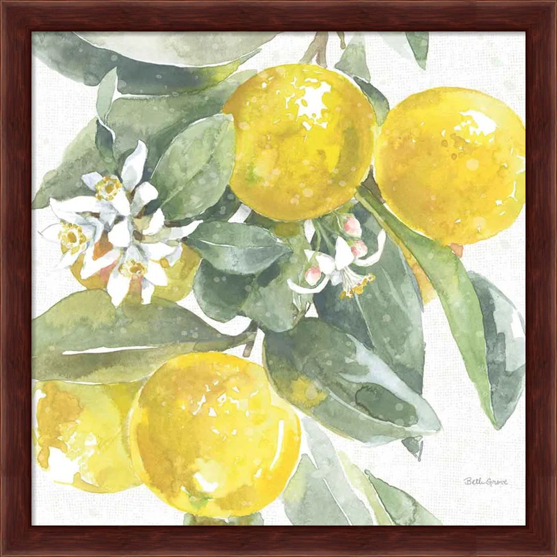 Red Barrel Studio® " Citrus Charm Lemons I & II " by Beth Grove 2 - Pieces