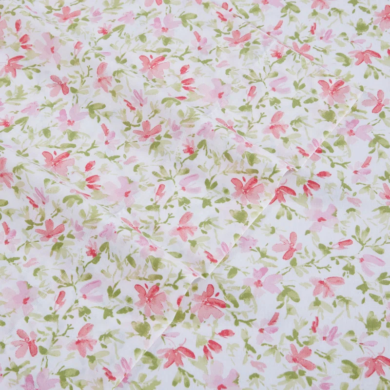 Laura Ashley Printed Cotton Percale Sheet Set