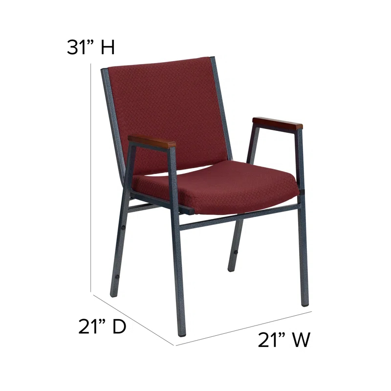 Offex Aliya Heavy Duty Stack Chair with Arms