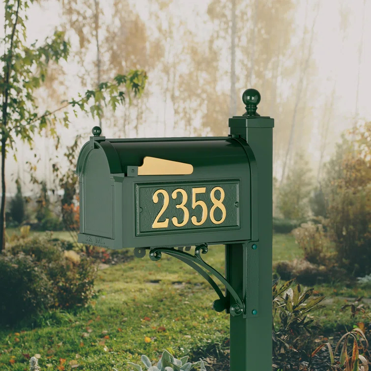 Whitehall Products Green Deluxe Mailbox Package, 16538