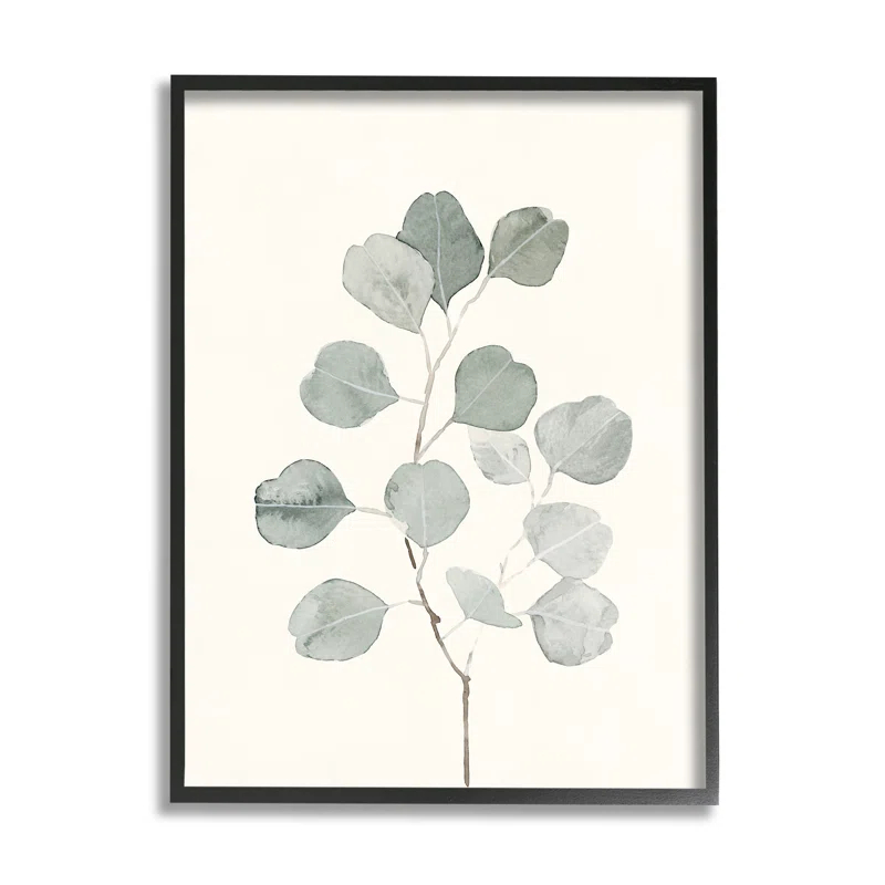 Stupell Industries " Flattened Sage Botanical Stem Delicate Leaf Plant " by Emma Caroline Painting Print