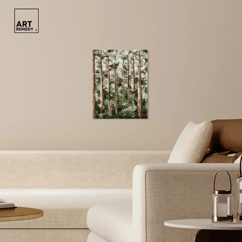 Art Remedy Art Remedy Wildy Forest Framed Landscape Watercolor Style 56937