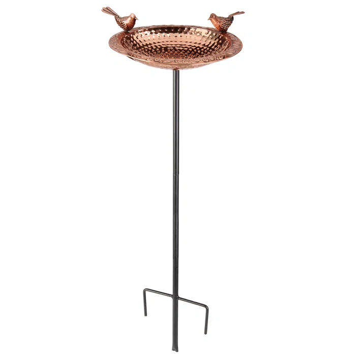 House of Hampton® Dowski Copper Single Tier Birdbath