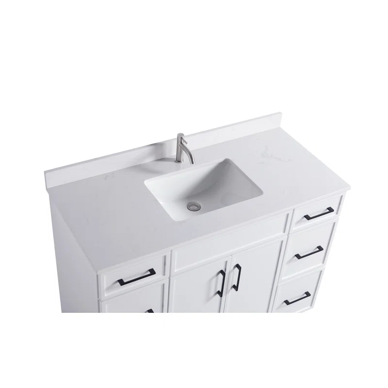 Freestanding Vanity with Sink 2 Doors + 6 Drawers - 48"