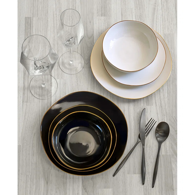 Godinger Silver Art Co Milano 20 Piece 18/10 Stainless Steel Flatware Set, Service for 4
