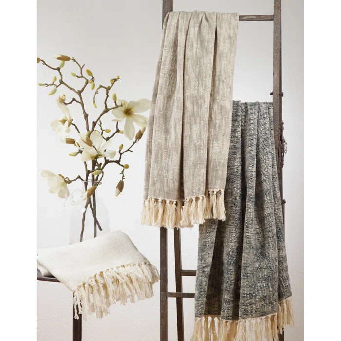Saro Sevan Collection Hand Woven Throw Blanket