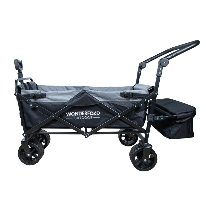 WonderFold Outdoor S3 Push & Pull Folding Utility Wagon With Brakes