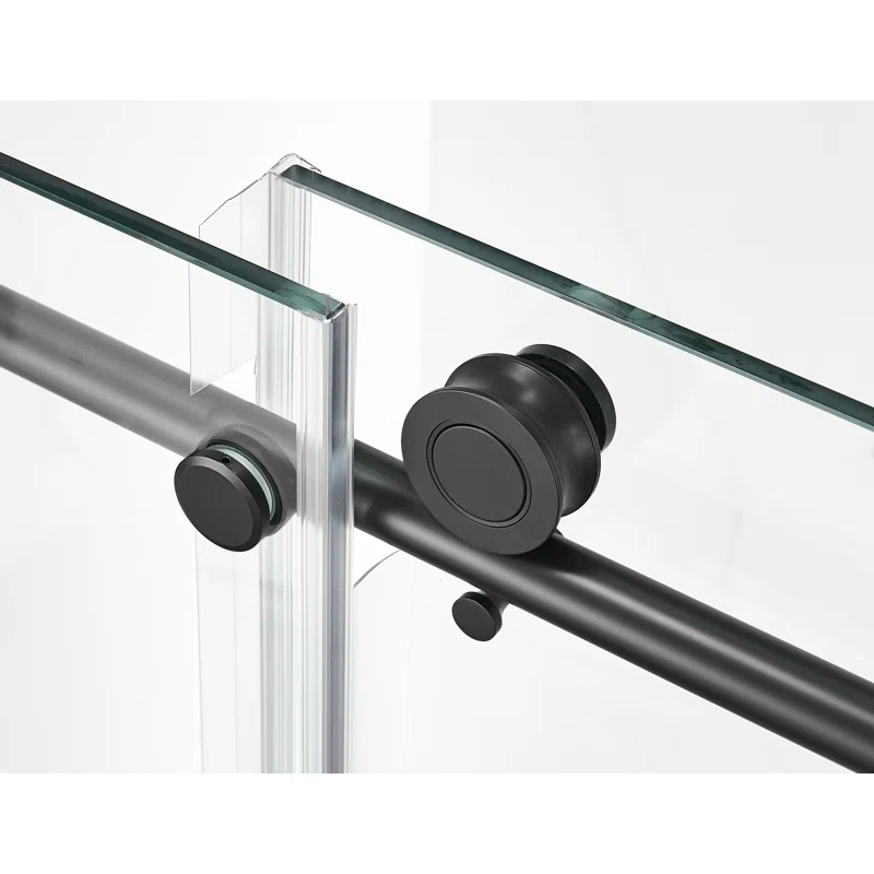 ANZZI SD-AZ13-01MB Madam Series 48" W x 76" H Single Sliding Semi-Frameless Shower Door