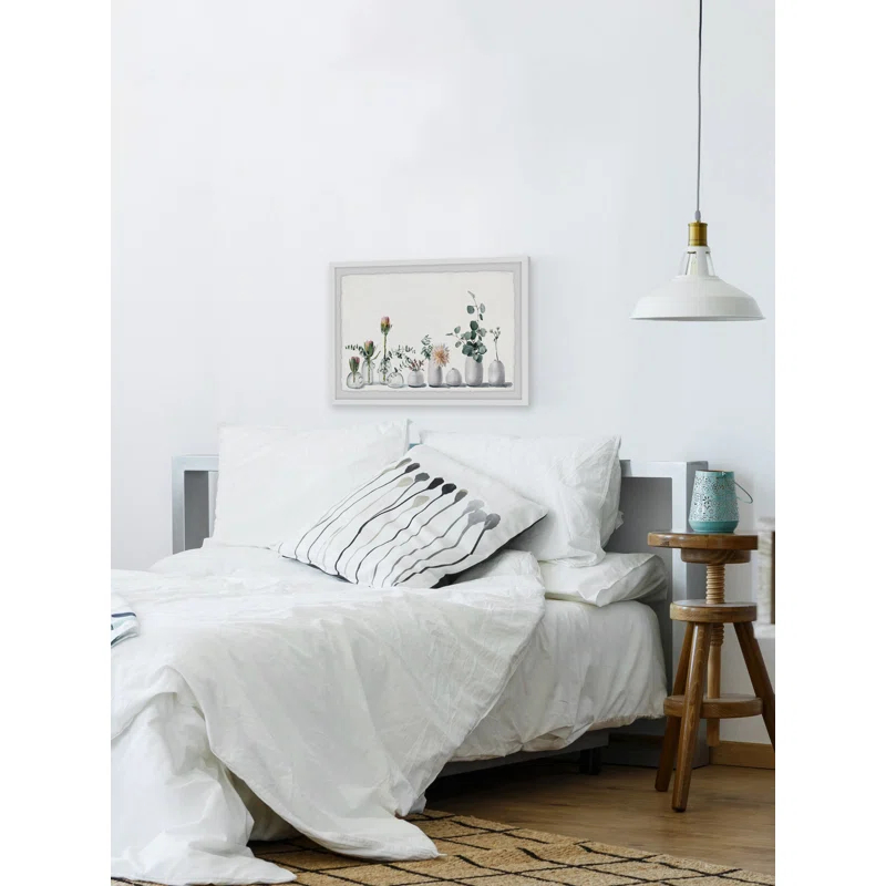 Parvez Taj 'White Simplicity' Framed Print
