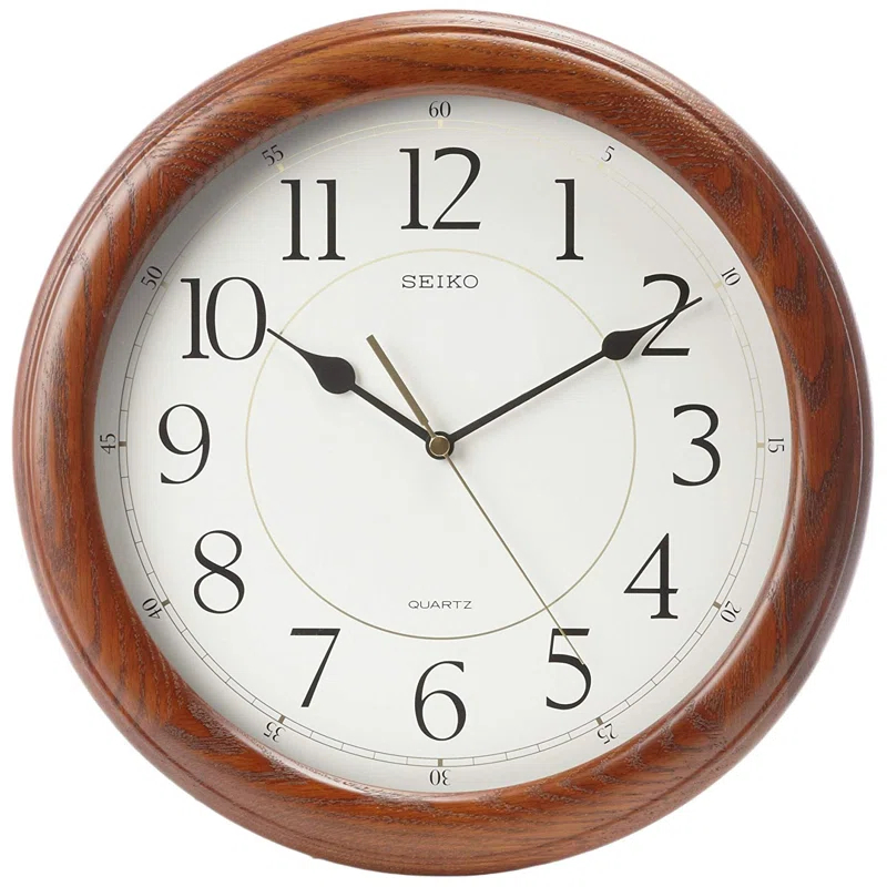 Seiko Solid Wood Wall Clock