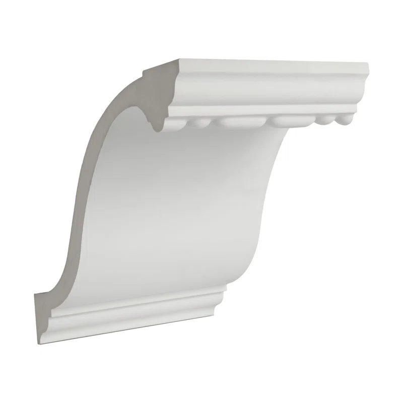 Architectural Products by Outwater L.L.C. 8-7/8 in x 7 in x 6 in Long Bead and Reel Polyurethane Crown Moulding Sample