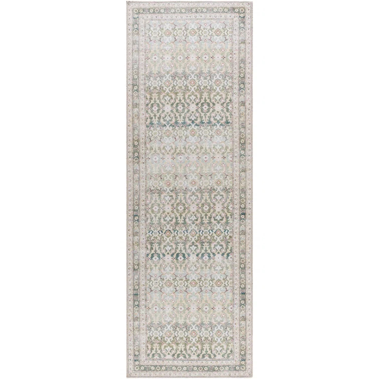 Our PNW Home x Livabliss Our PNW Home x Livabliss Machine Washable Oriental Boho Olive Area Rug