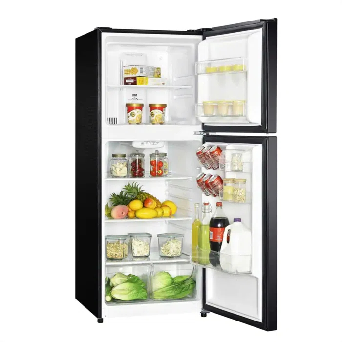 Magic Chef Magic Chef 10.1-cu. ft. Refrigerator with Top Freezer in Platinum Steel