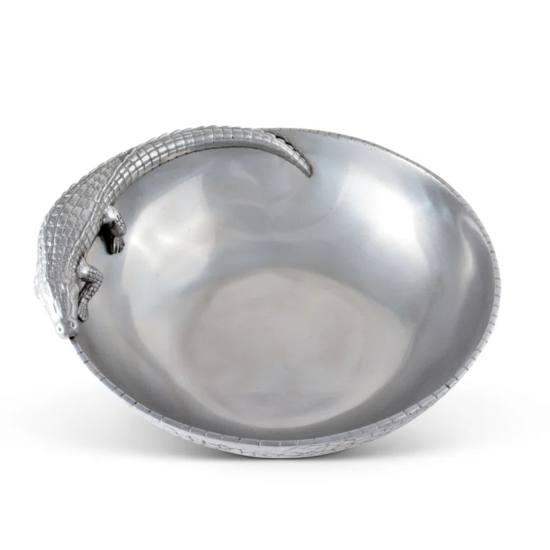 Arthur Court Designs Arthur Court Designs Alligator Aluminum Serving Bowl