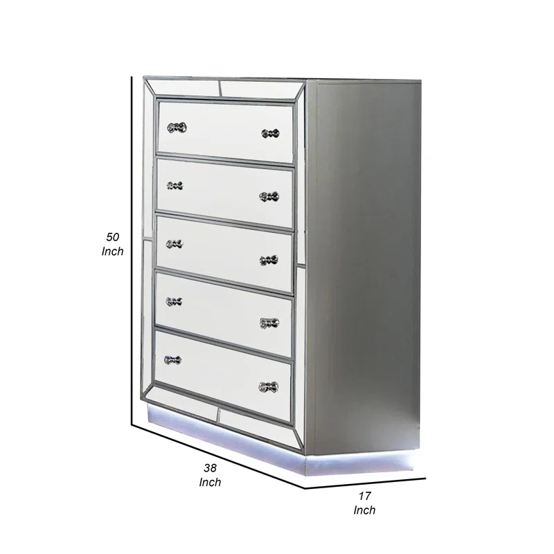 Benjara Donna 5 - Drawer Dresser