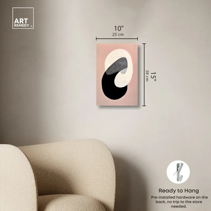 Art Remedy Standard Locks Abstract Shapes Trendy Wall Art by Art Remedy