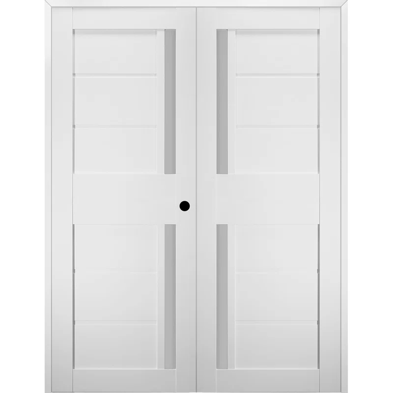 Belldinni Paneled Manufactured Wood and Glass Prefinished Esta Standard Door
