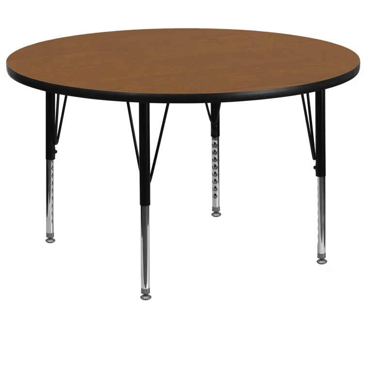 Goddard 42'' Round Thermal Laminate Activity Table - Adjustable Legs