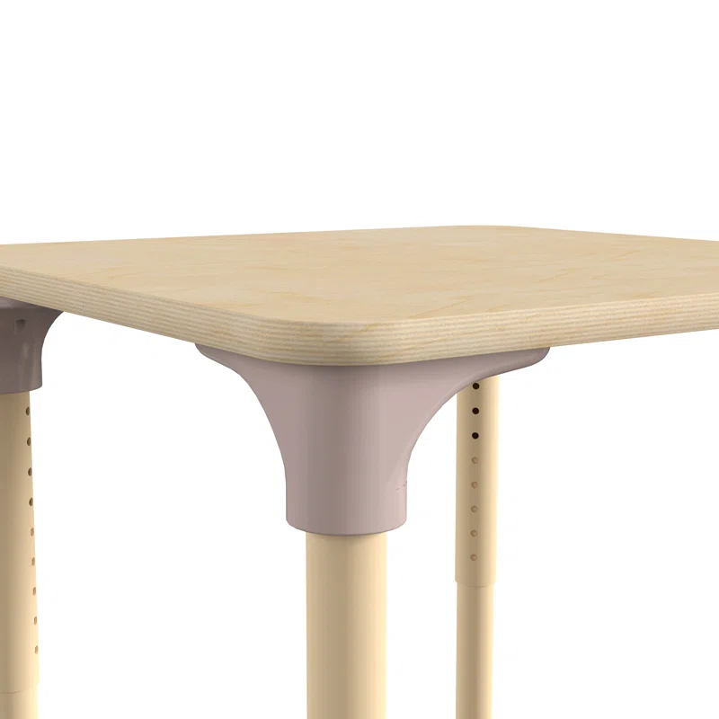 Bright Beginnings Bright Beginnings Commercial Grade Adjustable Height Square Wooden Classroom Table
