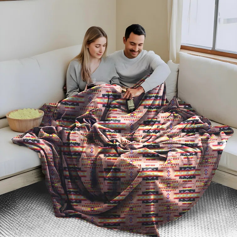 WW Sheets Luxuriously Cozy, Super Warm & Soft Aztec Bed Blanket, Southwestern Style Throw Blanket