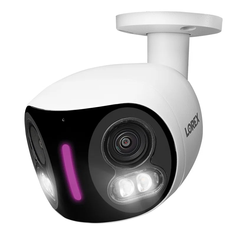 Lorex Lorex Wi-Fi 4K Dual-Lens Smart Security Camera with Smart Security Lighting, White, W891UAD-E